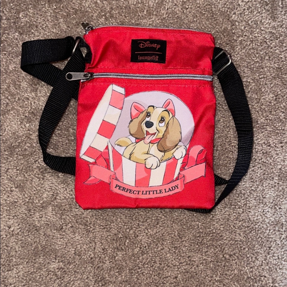 Disney Loungefly Red Crossbody Bag, Lady and the Tramp